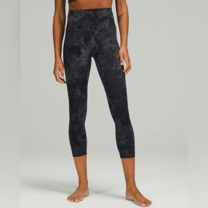 Lululemon Align High-Rise Crop 23" Diamond Dye Pitch Graphite Grey Size 4